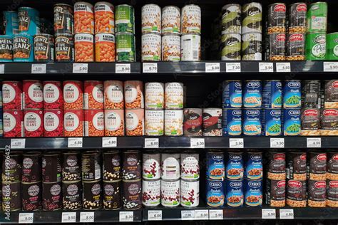 Foto De Various Local And Imported Brands Canned Food Products In