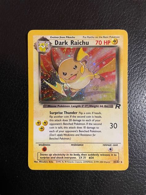 Team Rocket Dark Raichu Holo 83 82 Secret Rare Ab 1 Kaufen Auf Ricardo