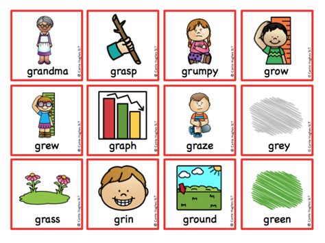 Word Initial Gr Picture And Word Cards Carrie Hughes Slt