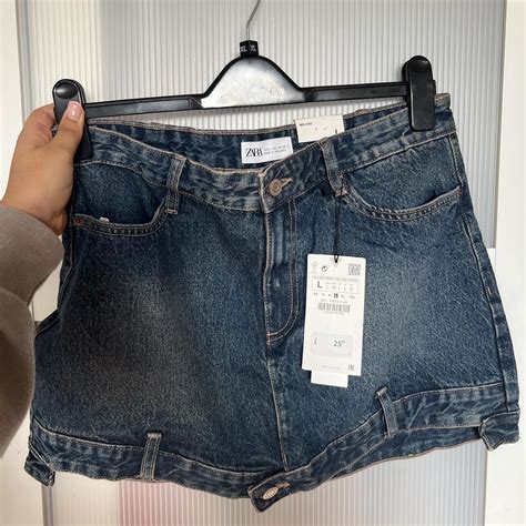 Zara Denim Skirt Size L New With Tags Selling As Depop