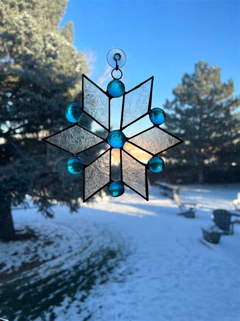 Stained Glass Snowflake - Etsy