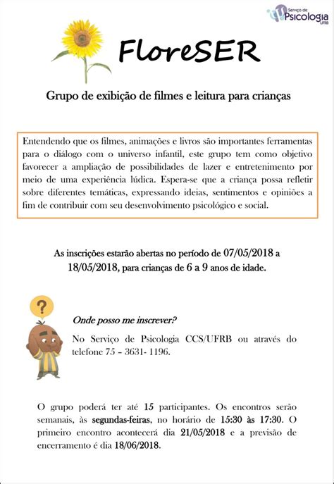 Serviço De Psicologia Da Ufrb Promove Exibição De Filmes E Leituras