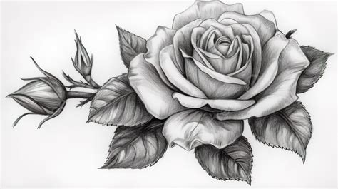 Dibujo De Rosas En Blanco Y Negro Flores De Bocetos A Pluma 44 OFF