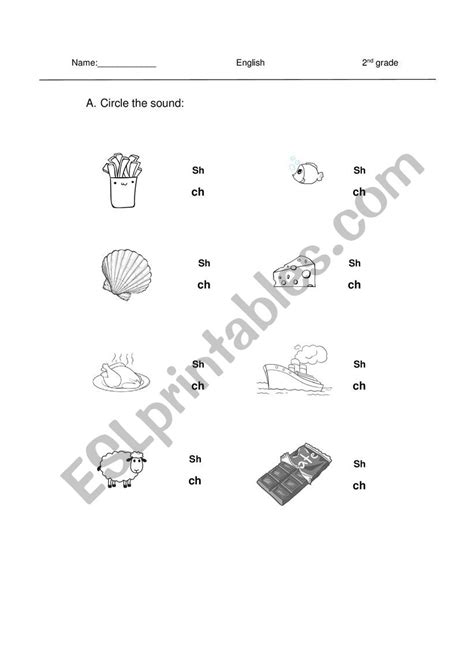 English Worksheets Shch Sounds Worksheet