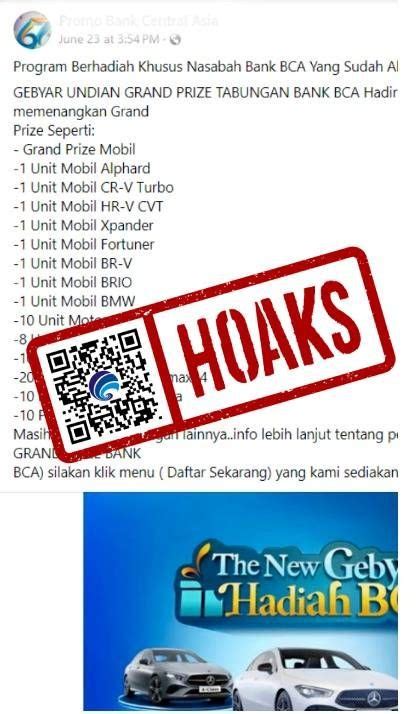 Kementerian HOAKS Formulir Pendaftaran Undian BCA