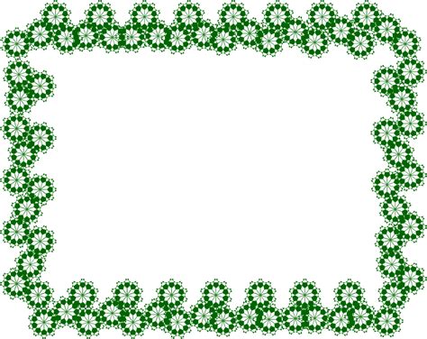 Green Border Frame Nature Inspired Elegant Frame Eco Friendly