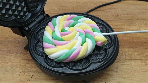 Experiment Waffle Iron Vs Fluffy Rainbow Lollipop