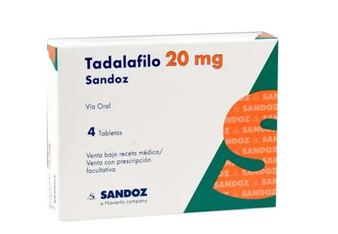 Tadalafilo 20 Mg 4 Tabletas Sz Farmaprime