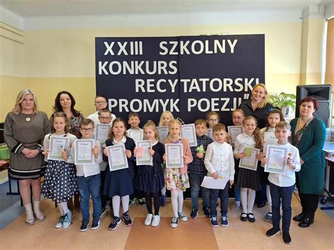 Xiii Szkolny Konkurs Recytatorski Promyk Poezji Szko A Podstawowa