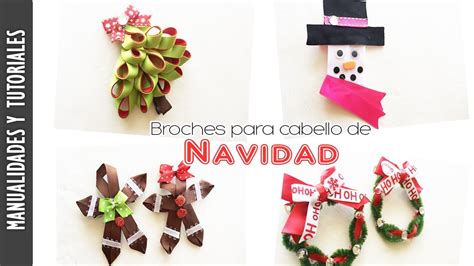 Broches Navideños Para El Cabello Tutorial De Moños Lazos Los290ss