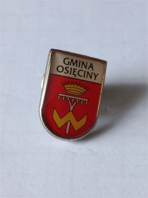 Herb gmina Osięciny przypinka pin odznaka wpinka Siedlce Kup teraz