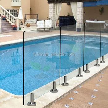 Pool Stainless Steel Fascia Mount Spigot Toughened Glass Railings