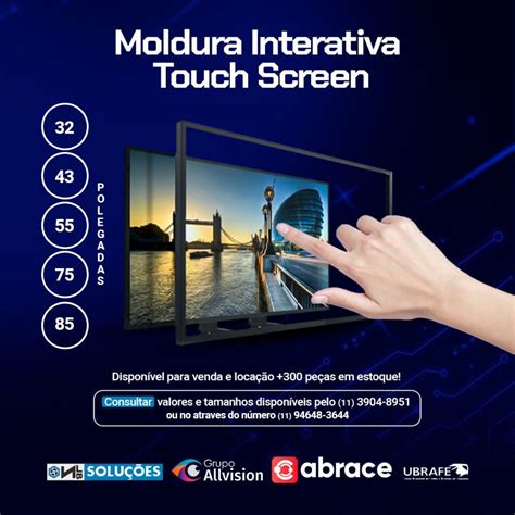 ALUGUEL DE MOLDURA TOUCH SCREEN VENDA DE MOLDURA TOUCH SCREEN All