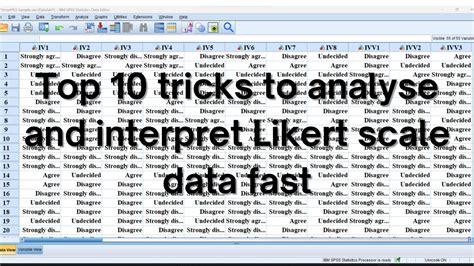 How To Analyse And Interpret Likert Scale Data Youtube