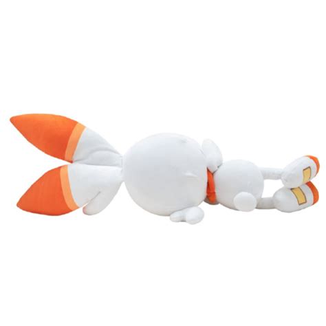 Pokemon Sovende Scorbunny Plysbamse I Bl Dt Stof