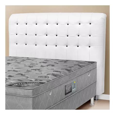 Cabeceira De Cama Box Simbal Dama Queen Cm X Cm Helanca Branca