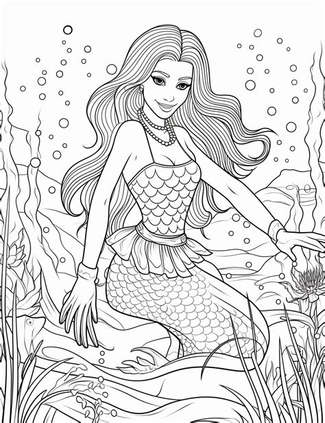 Color Craftables | Coloring Pages | Mythical Creatures - Mermaid - Lagoon Mermaid