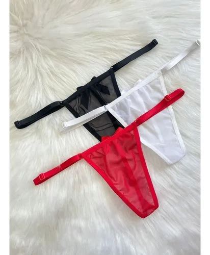 Kit Calcinha Tanga Lingerie Fio Dental Tule Laço MercadoLivre