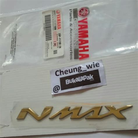 Jual Stiker Sticker Emblem Logo Yamaha Nmax Gold Ori Ygp Satuan Bh