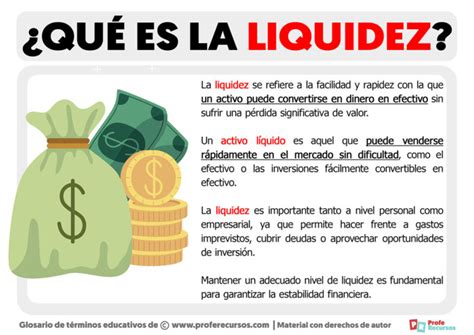 Qu Es La Liquidez Definici N De Liquidez