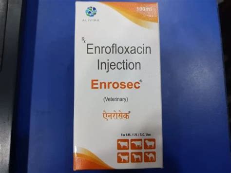 Enrosec 100ml Enrofloxacin Injection Treatment Cattle Buffaloes And