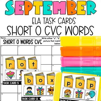 September Math Ela Task Card Activities Centers Scoot Fast Finishers