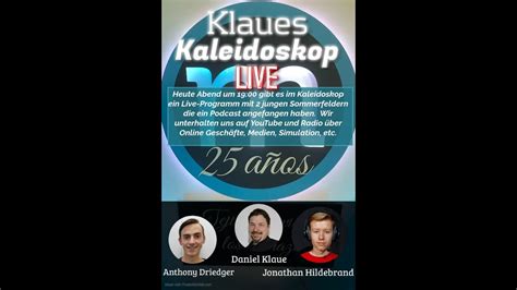 Klaues Kaleidoskop Live Special Mit Jonathan Und Anthony YouTube