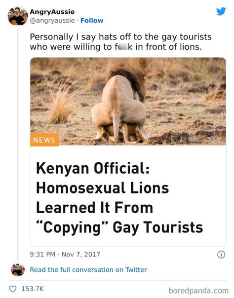 They Are Turning The Fricking Lions Gay Funny Tweets Really Funny Funny