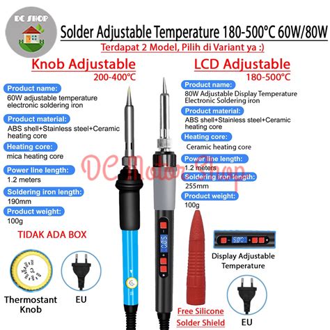 Jual Solder Listrik Iron Adjustable Temperature W W Upto Deg