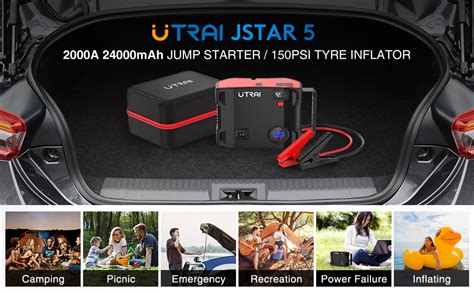 UTRAI Portable Jump Starter With Air Compressor Jstar 5 150 Psi 2000A