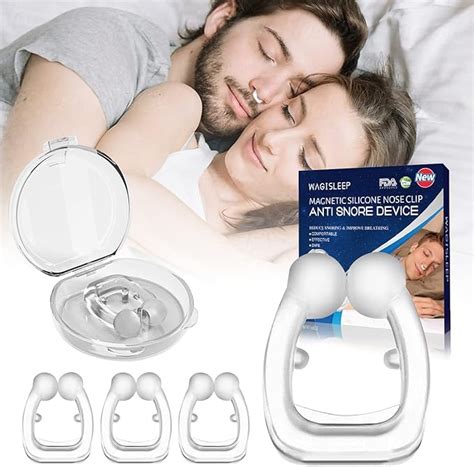 WagiSleep 4PCS Pince à Nez Anti Ronflement Anti Ronflement Snore