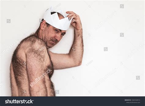 Nude Man White Paper Crown Concept Stock Photo Shutterstock