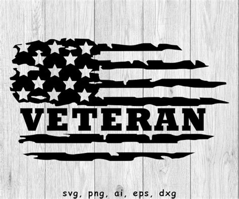 Distressed Veteran Flag Distressed American Flag svg png | Etsy