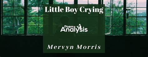 Little Boy Crying by Mervyn Morris - Poem Analysis