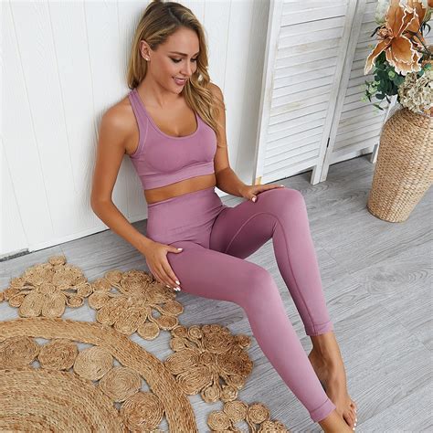 Womens Seamless Yoga Suit Sportswear Fitness Sport For Women Gym