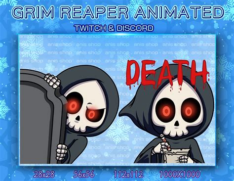 Animated Grim Reaper Emotes Grim Reaper Chibi Emotes Discord Emotes