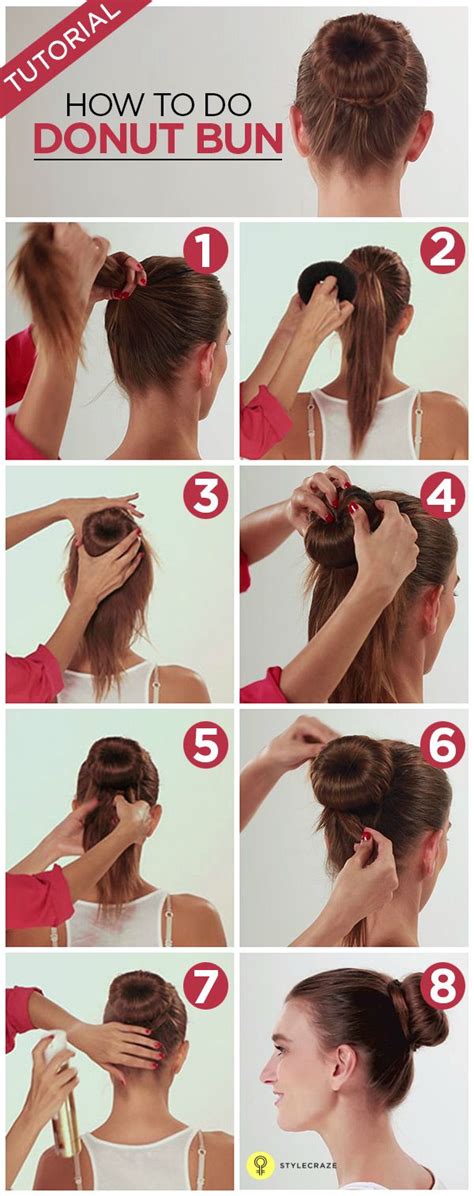 How To Do A Donut Bun Step By Step Procedure Hair Bun Tutorial Bun