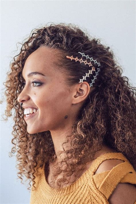 Starburst Metal Bobby Pins Curly Hair Photos Hair Styles Curly Hair