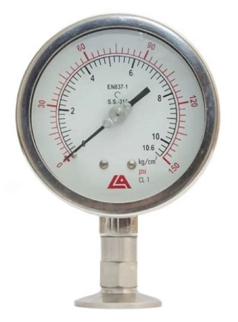 1 5 Inch 40 Mm Tri Clover Analog Pressure Gauge 150psi At Rs 1700 In