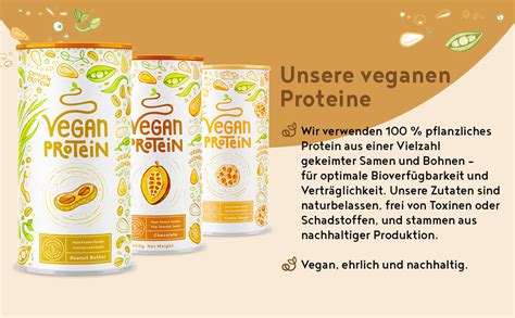 Vegan Protein ERDNUSSBUTTER Pflanzliches Proteinpulver Aus