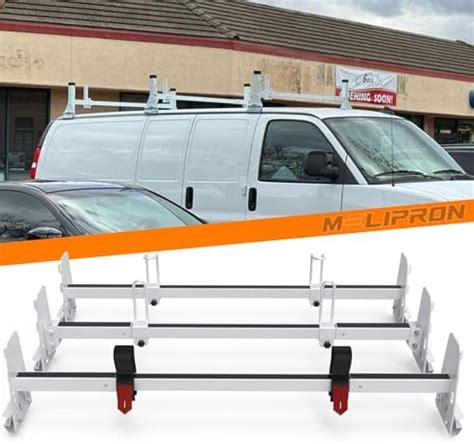 Adjustable Van Roof Ladder Rack Carrier 2 Cross Bars For