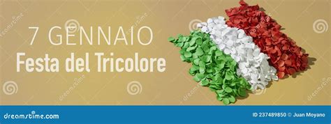 National Flag Day Of Italy Web Banner Stock Photo Image Of