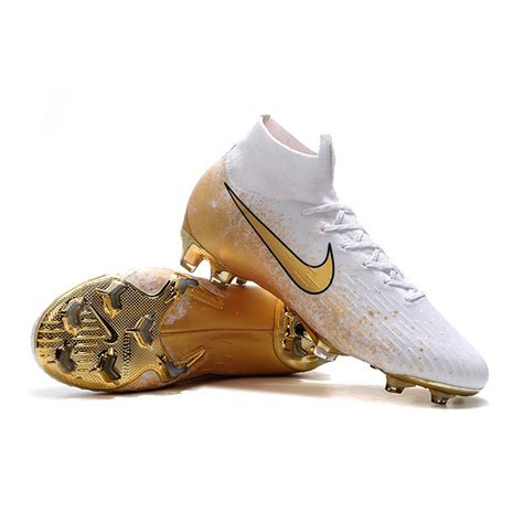 Nike Mercurial Superfly 6 Elite Fg Crampons De Foot Blanc Or