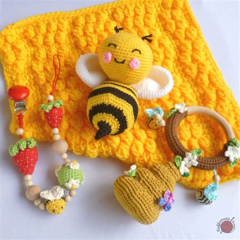 Tunisian Crochet Beehive Lovey • RaffamusaDesigns Free Pattern by ...