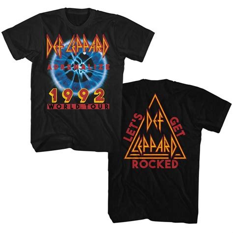 Def Leppard Adrenalize Tour Black Adult T Shirt T Shirt Beautiful 2