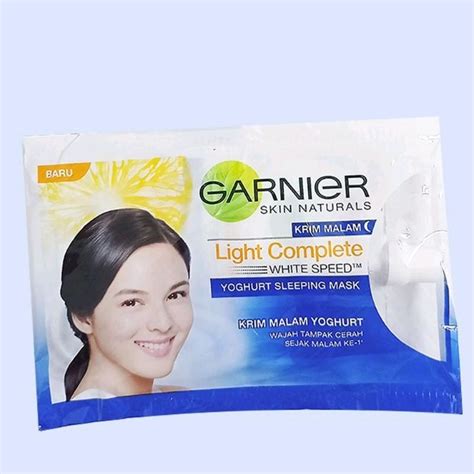 Jual Garnier Yoghurt Sleeping Mask Sachet Light Complete Sakura