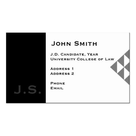 Law Student Business Card 3