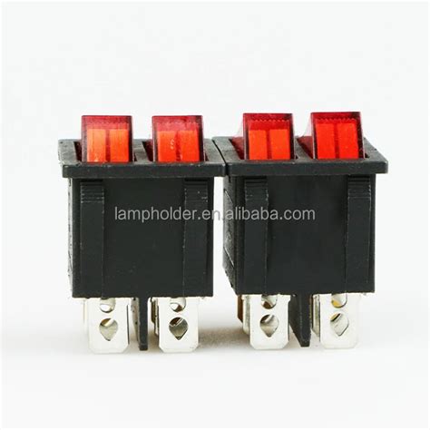 16a 250v T85 T120 T125 55红灯6针开关2帮双路船开关摇臂开关 Buy 16a摇臂开关250v 2组3路开关 翘板