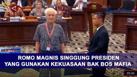 Romo Magnis Singgung Presiden Yang Gunakan Kekuasaan Bak Bos Mafia