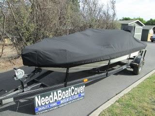 Fillmore Client Custom Champion Bass Boat Tow Cover In Black Sunbrella Canvas With Custom Motor ...